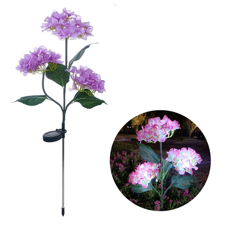 Hydrangea Rose Solar LED Garden Lights