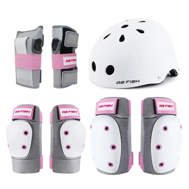 Knee, Elbow, Wrist Pads & Helmet for Skating and Cycling