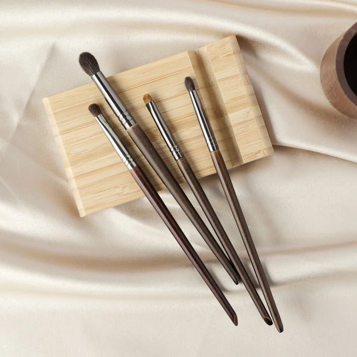 Premium 4-Piece Eyeshadow Brush Set - Blending, Precision, and Smudge Makeup Brushes