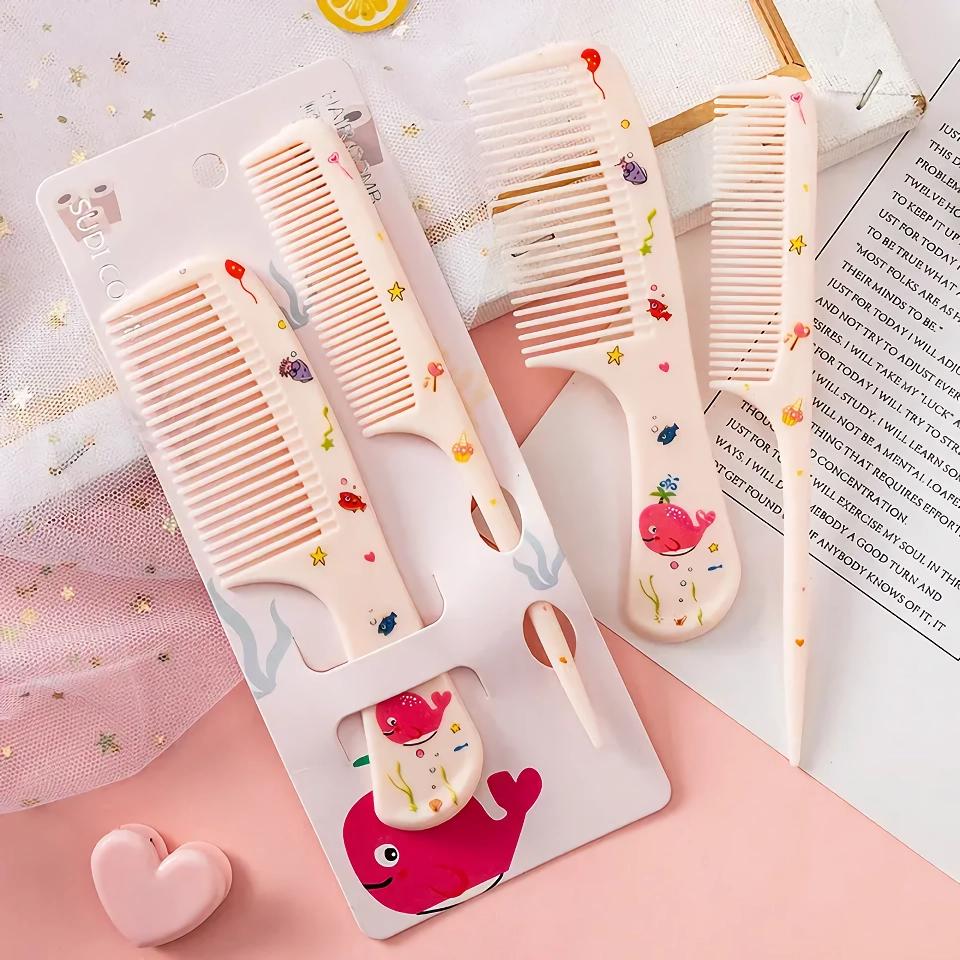 Cute Animal Kids Hairdressing Comb Set