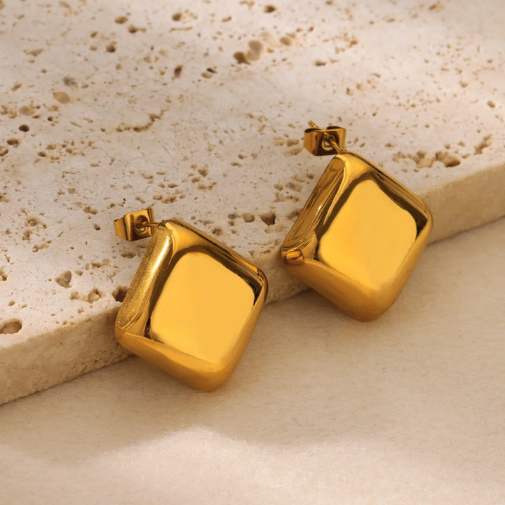 Trendy Geometric Square Stud Earrings