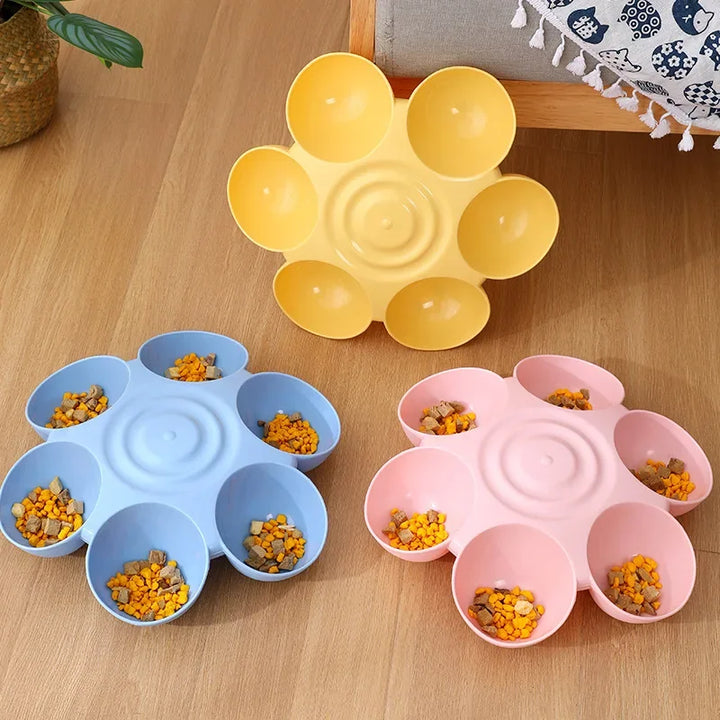 6-in-1 Flower Shape Pet Bowl and Water Bottle