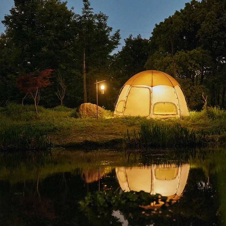 Octagonal Multi-Window Ventilation Mushroom Camping Tent