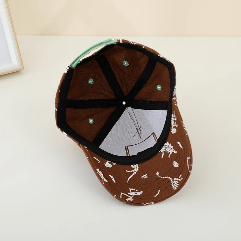 Adjustable Dinosaur Printed Kids' Baseball Cap