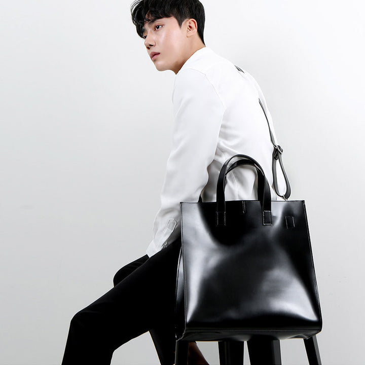 Korean Style Men's PU Handbag Fashion Retro