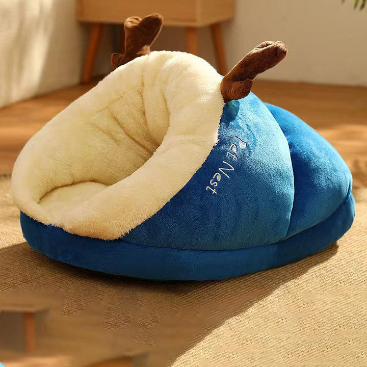 Cozy Plush Dog Bed Sofa - Warm Kennel for Small to Medium Pets