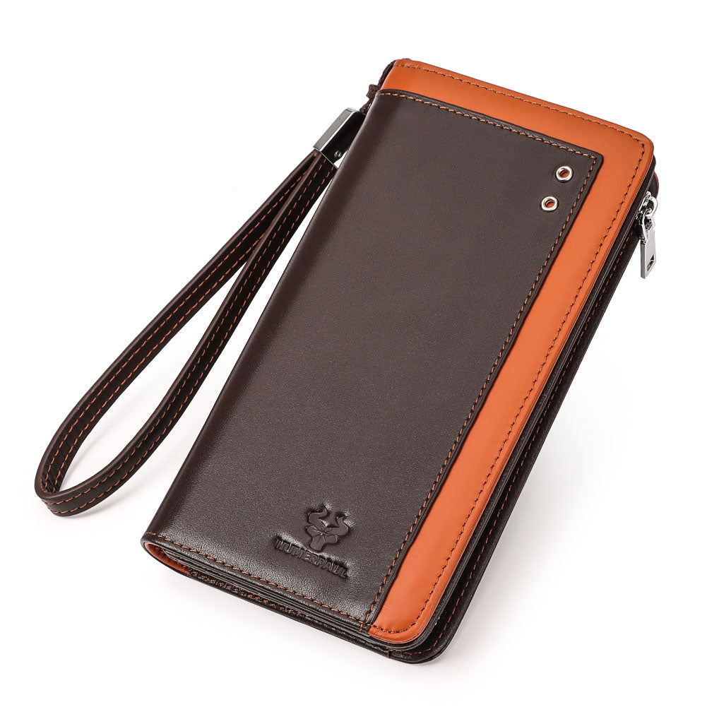 Men’s RFID Blocking Long Leather Wallet