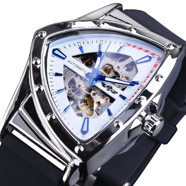 Skeleton Men's Automatic Mechanical Watch Silicone Strap