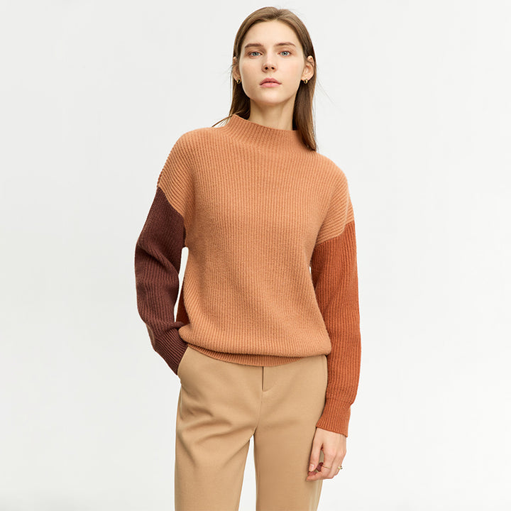 Minimalist Spliced Knitted Top for Women