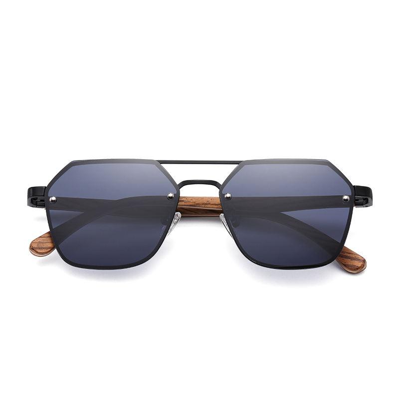 Polarized Wood Frame Sunglasses