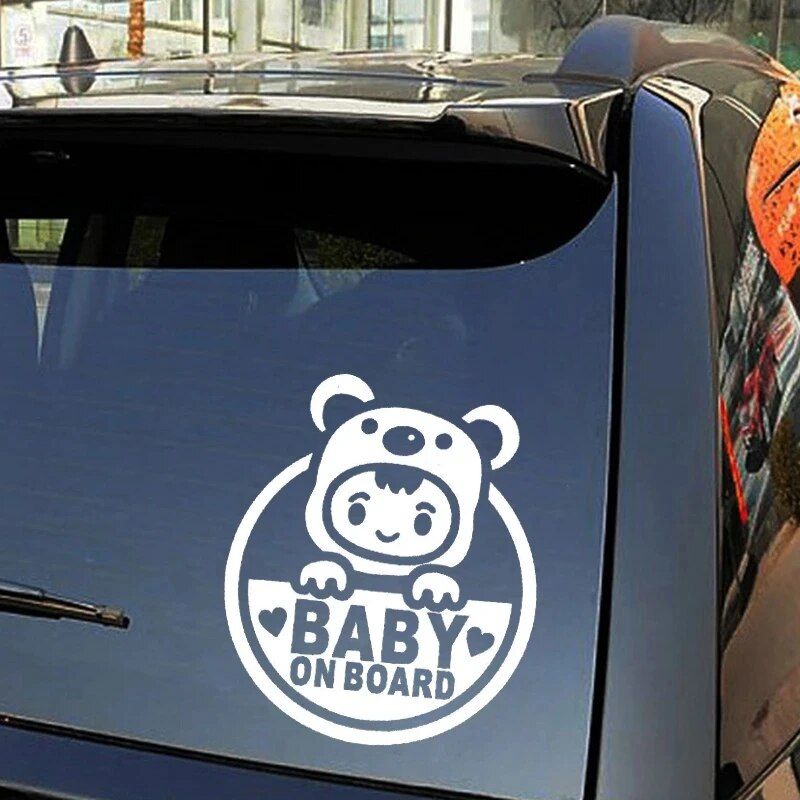 Reflective 'Baby on Board' Vinyl Car Decal