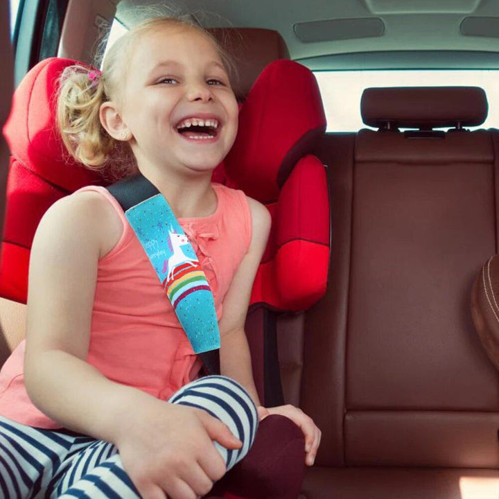 Plush Car Seat Belt Shoulder Pad Pair for Children's Comfort & Safety