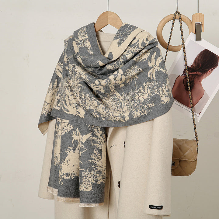 Luxurious Cashmere Floral Scarf