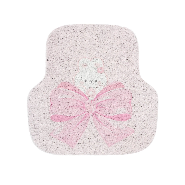 Cute Bow Cartoon Car Floor Mats - Anti-Dirty & Anti-Slip Silk Ring Design