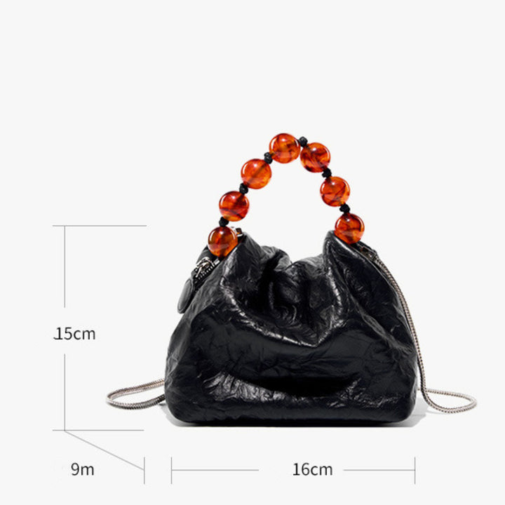Chinese Style Leather Crossbody Bag