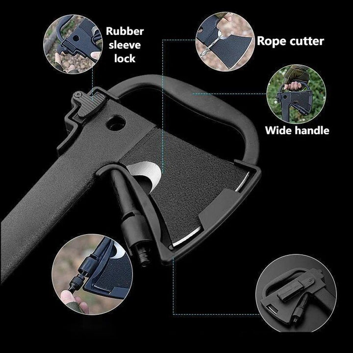 Multifunctional Stainless Steel Outdoor Axe with Lifesaving Whistle