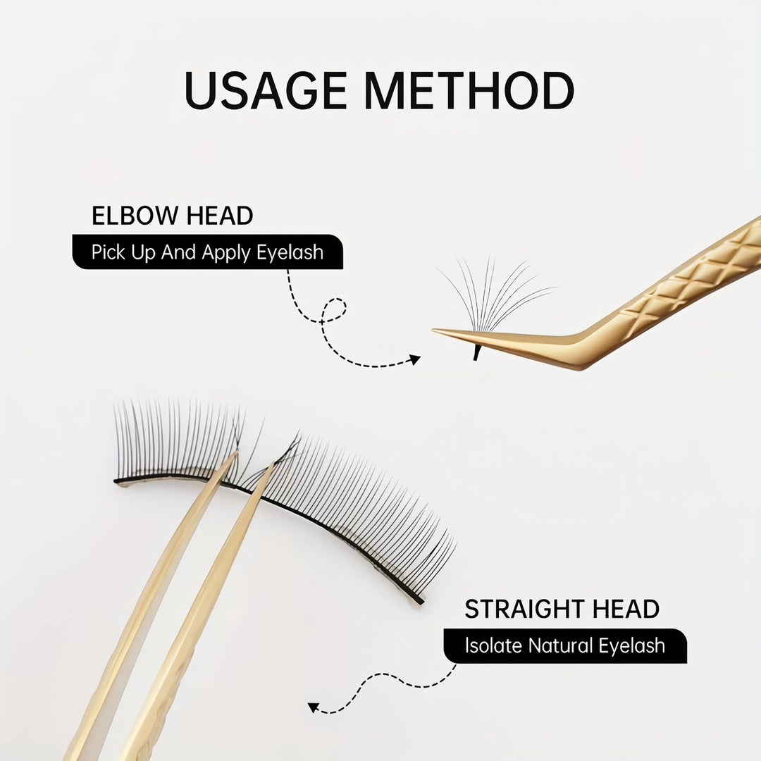 Precision Anti-slip Eyelash Extension Tweezers