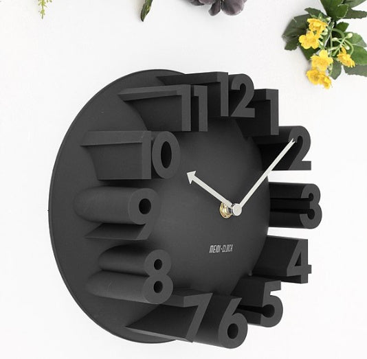 3D digital mute wall clock