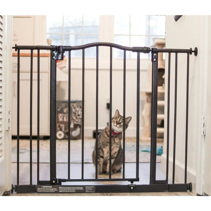 Elegant Matte Bronze Arch Pressure Mount Pet Gate