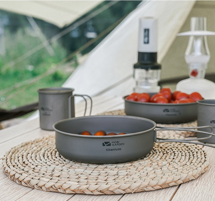 MU Gaodi Outdoor Camping Frying Pan Portable 2-4 People Team Multi-function Combination Pot Cooker