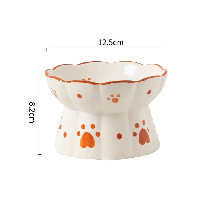 Elevated Ceramic Cat Bowls