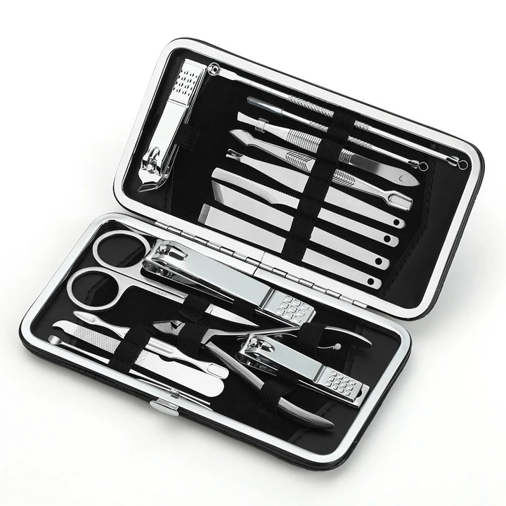 Complete 16-Piece Nail Care Kit for Manicure and Pedicure