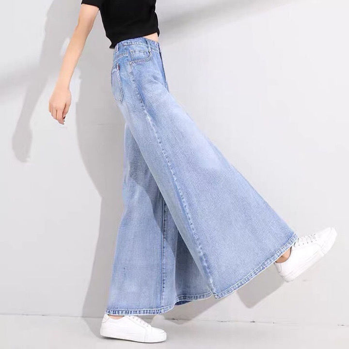 Drop Wide Leg Jeans Skirt Women