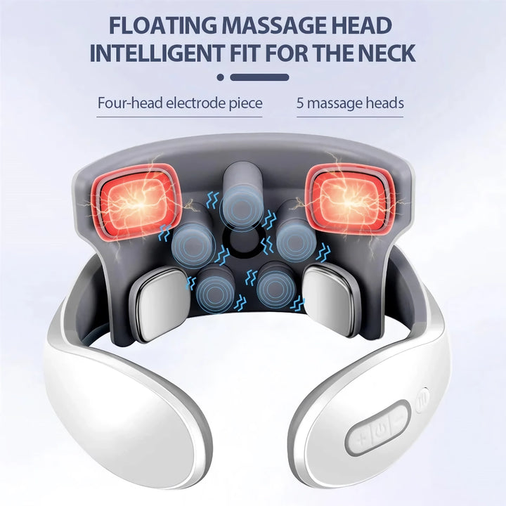 Smart Electric Pulse Neck Massager with Heat and TENS Therapy