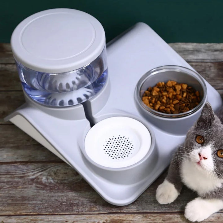 1.8L Automatic Pet Feeder and Water Dispenser Set for Cats and Dogs