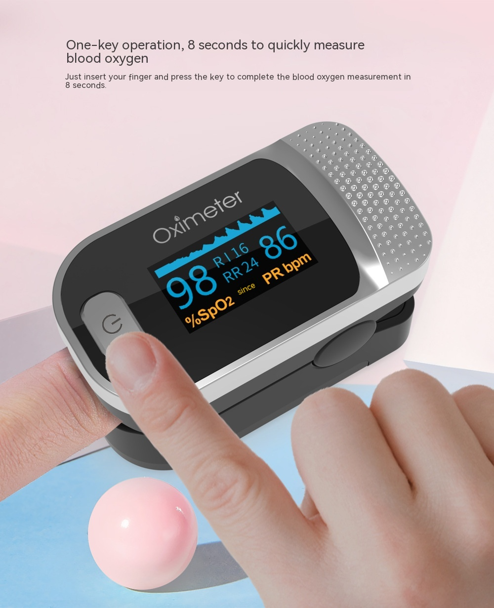 Essential Pulse Oximeter - Portable Oxygen Saturation and Pulse Rate Monitor