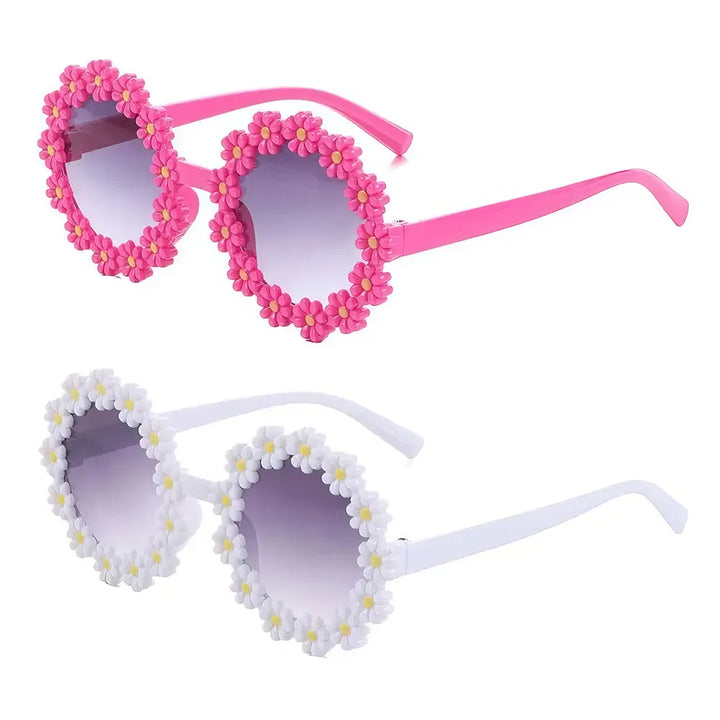 Kids Round Daisy Flower Sunglasses