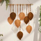 Boho Macrame Leaf Tapestry