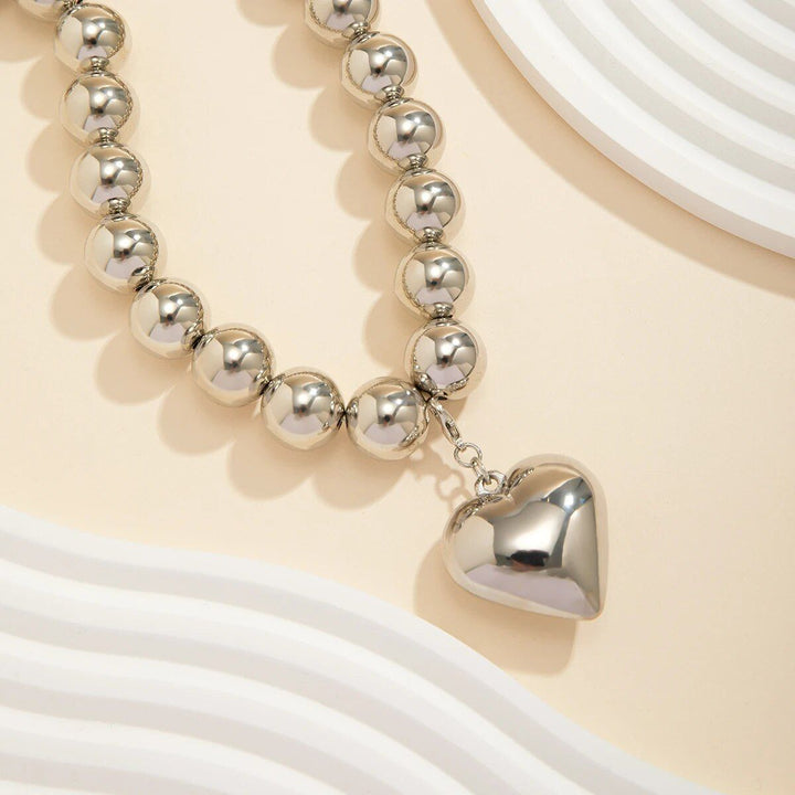 Trendy Acrylic Heart Pendant Choker Necklace