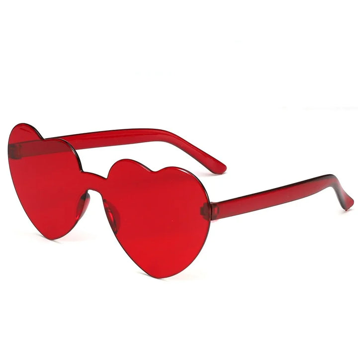 Heart-Shaped Rimless Polarized Sunglasses for Girls