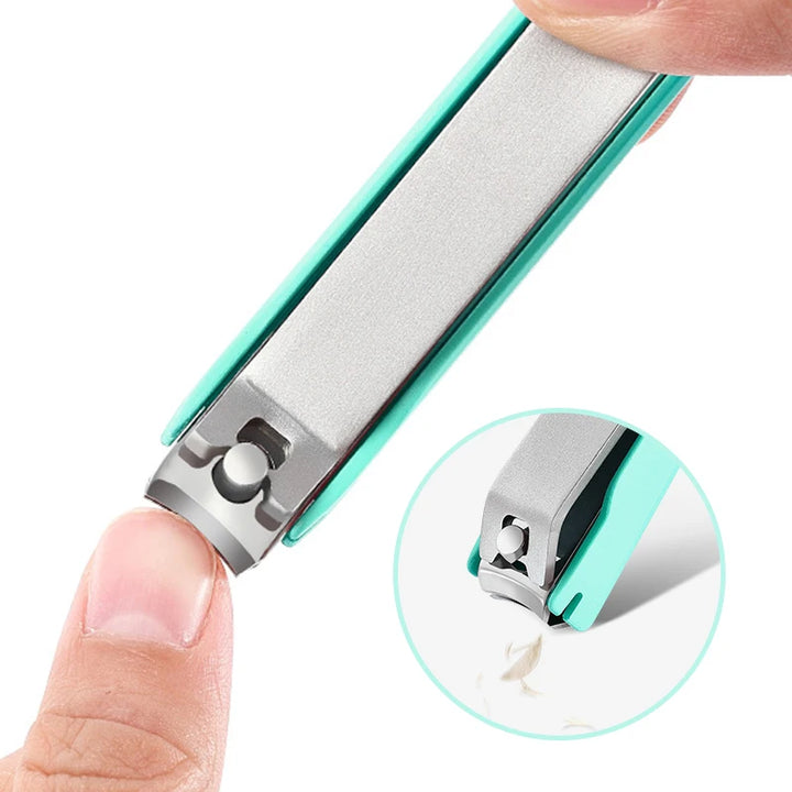 Colorful Anti-Splash Nail Clippers with Detachable Design