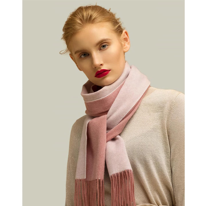 Luxurious Double-Sided Wool Scarf - Cashmere Pashmina Shawl & Wrap