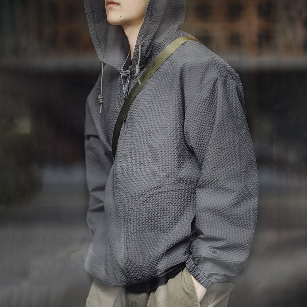 Men's Casual Hooded Pullover Jacket