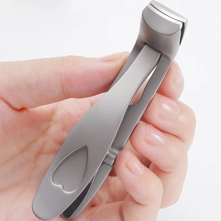 Ergonomic Angled Toenail Clipper with Nail File – Stainless Steel Thick Nail Cutter & Trimmer