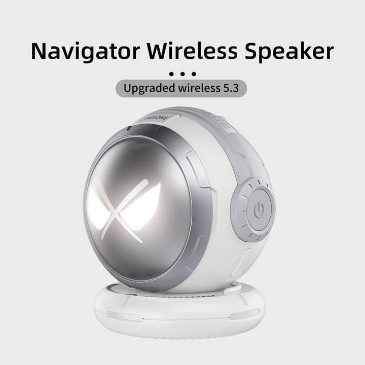 Portable Astronaut Bluetooth Speaker with Sci-Fi Light