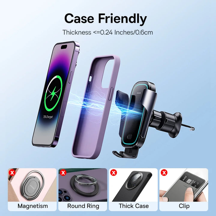 Car Phone Holder with Infrared Wireless Charger