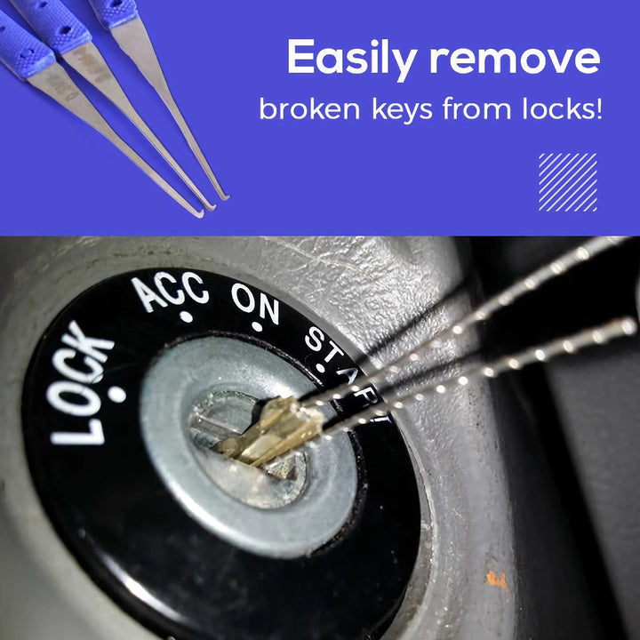 Broken Key Extraction Tool Set - Effortless Lock Repair Solution