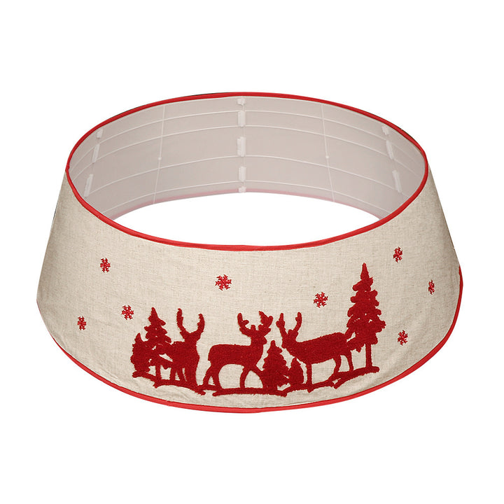 Christmas Elk Tree Skirt Tree Foldable Decoration