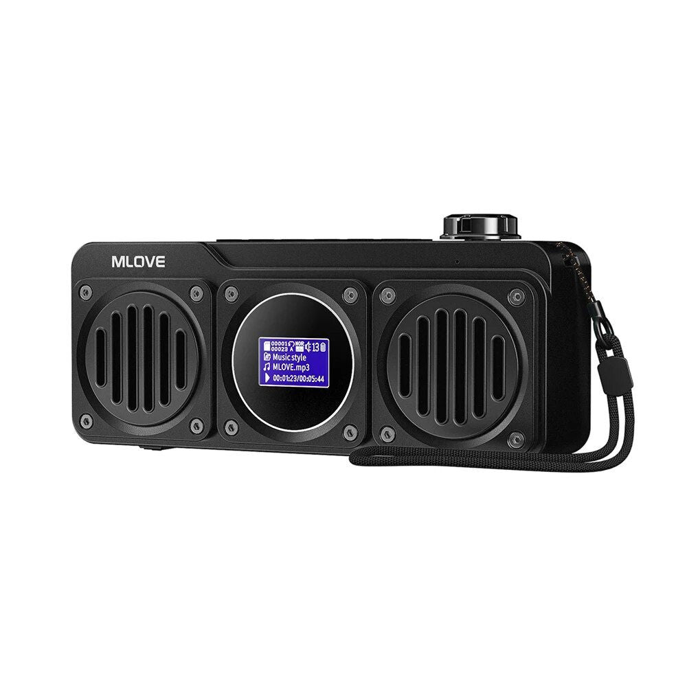 Portable Bluetooth Speaker with FM Radio, Waterproof, LCD Display; MLOVE BV810