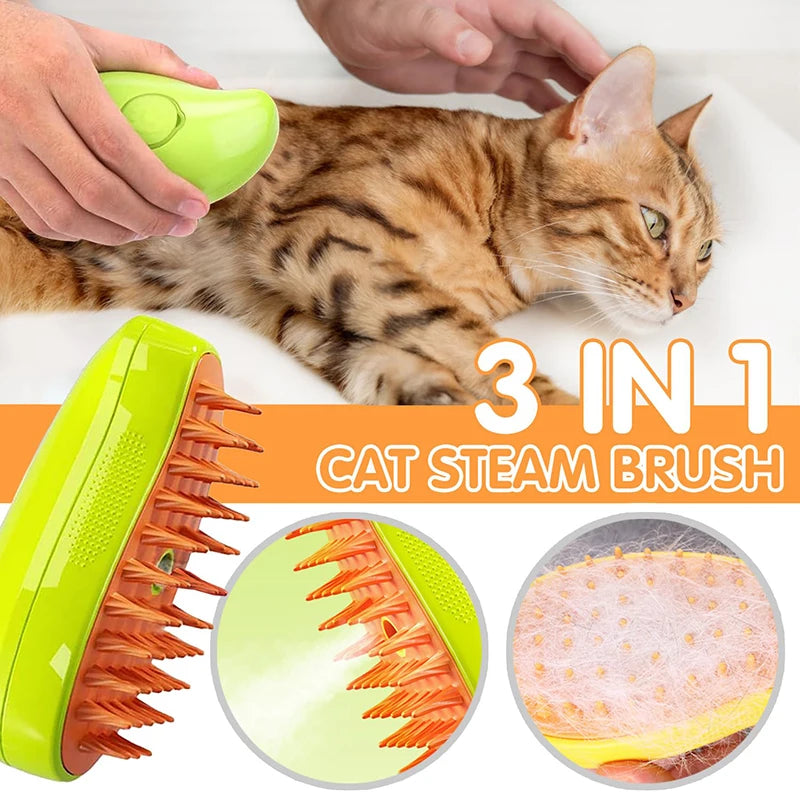 3-in-1 Pet Steam Brush