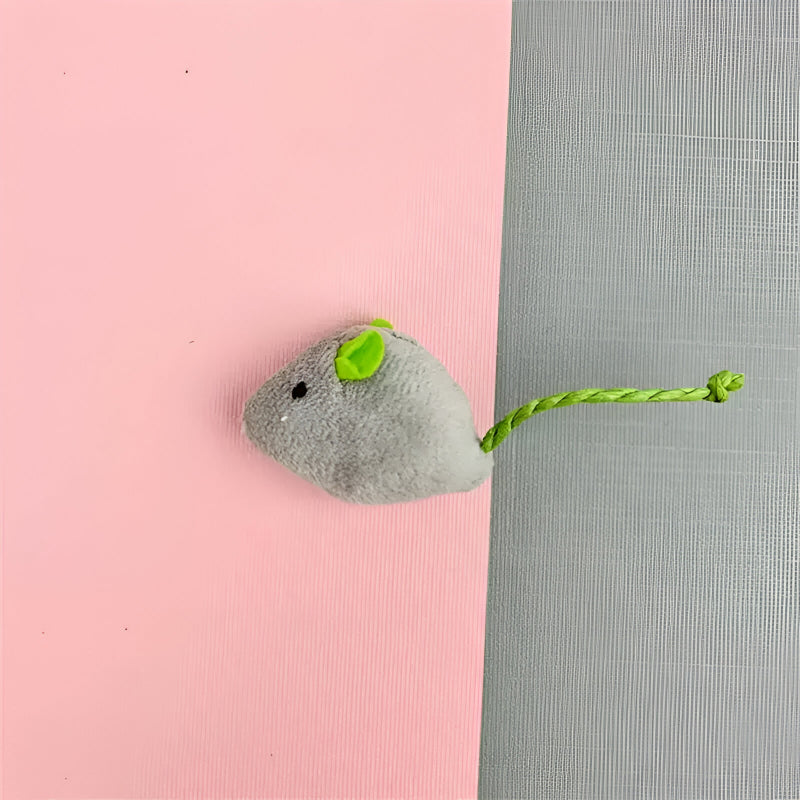 Interactive Colorful Plush Mouse Toy for Cats