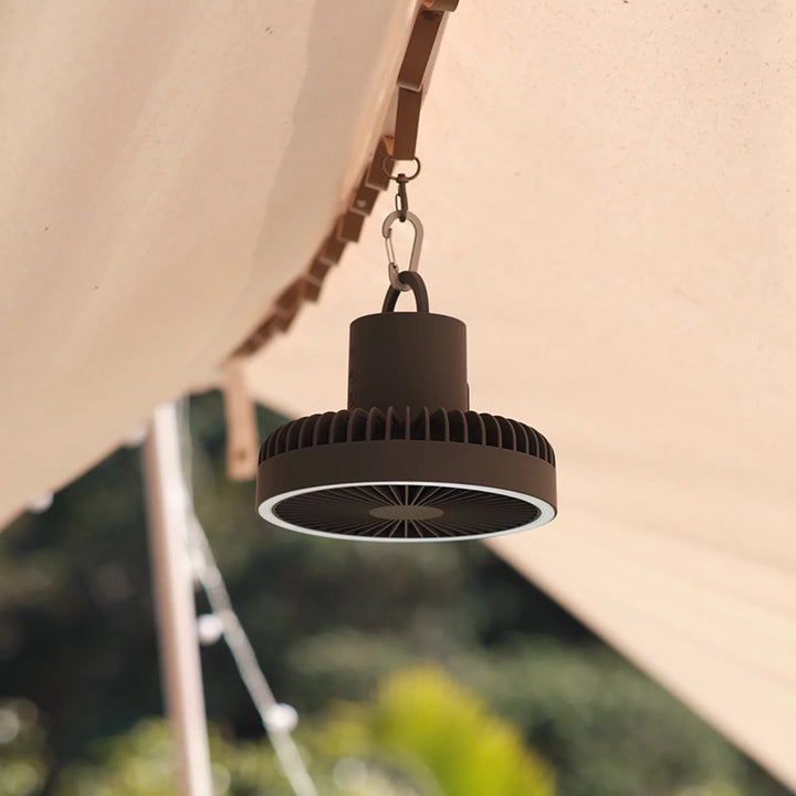 Rechargeable 10,000mAh Camping Fan with LED Lighting and Power Bank