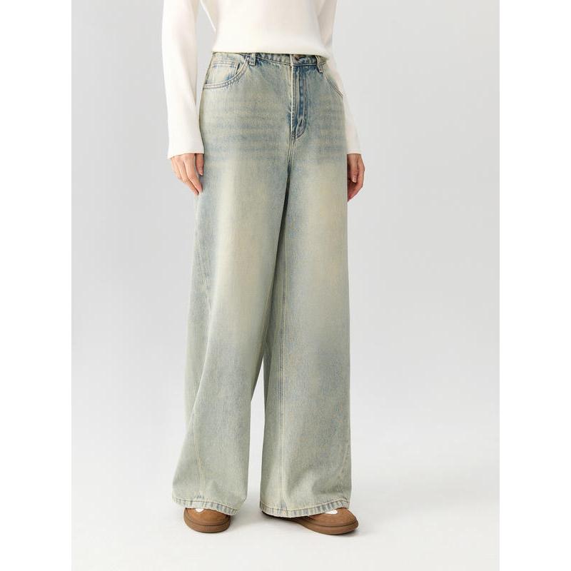 Women's Two-tone High Waist Wide Leg Jeans