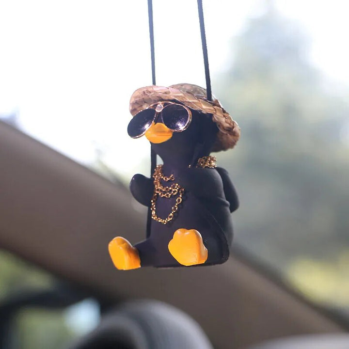 Cute Swinging Duck Car Pendant