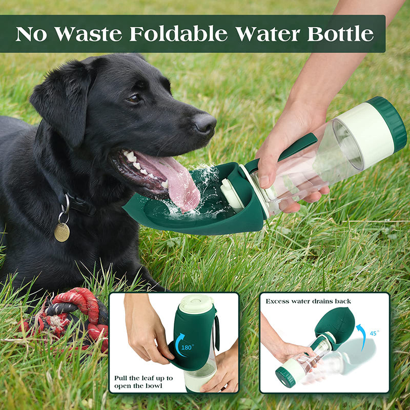 2-in-1 Portable Dog Water Bottle & Food Container for Outdoor Activities