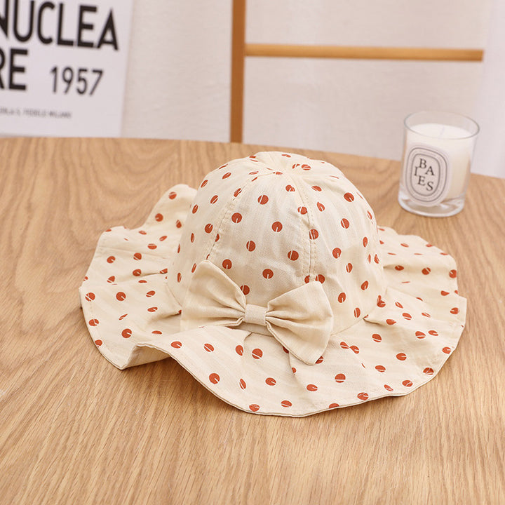 Summer Baby Girl Floral Bucket Hat with Bowknot